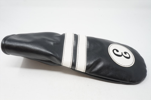 Golf Black "3" Miscellaneous Fairway Wood Headcover Head Cover Good *A1 Golf Black "3" Miscellaneous Fairway Wood Headcover Head Cover Good *A1