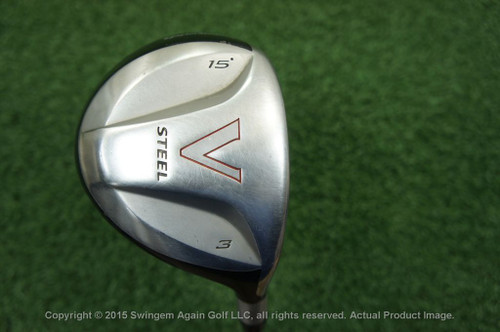 Taylormade V Steel 15 Degree 3 Fairway Wood Steel Stiff Flex J134414-A Used G36 Taylormade V Steel 15 Degree 3 Fairway Wood Steel Stiff Flex J134414-A Used G36