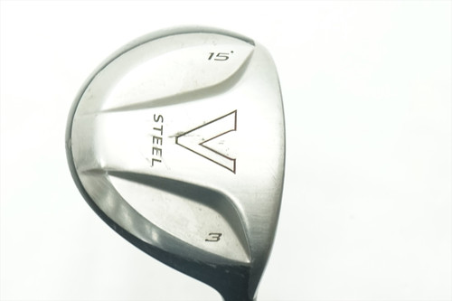 TAYLORMADE V STEEL 15 DEGREE 3 FAIRWAY WOOD STIFF FLEX GRAPHITE 0755495 G36 TAYLORMADE V STEEL 15 DEGREE 3 FAIRWAY WOOD STIFF FLEX GRAPHITE 0755495 G36