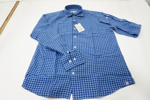 New Peter Millar Crown Crafted Button Down Mens Size Medium Blue 978D 01211986