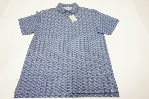 Peter Millar Night Voyage Aqua Cotton Polo Mens Medium Atlantic Blue 607A 921612 Peter Millar Night Voyage Aqua Cotton Polo Mens Medium Atlantic Blue 607A 921612