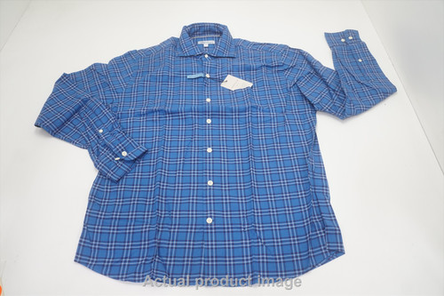 NEW Peter Millar Ward Cotton Button Down Mens Medium NORDIC BLUE 748B 01009144