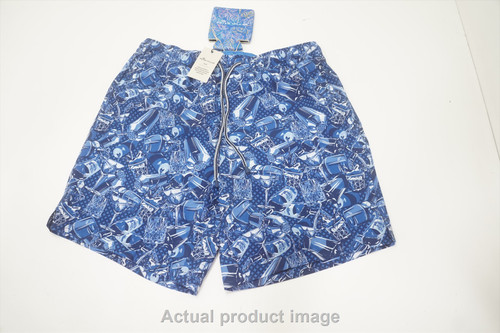 NEW Peter Millar Poolside Pour Swimtrunk Shorts Mens Medium Navy 735A 00998840