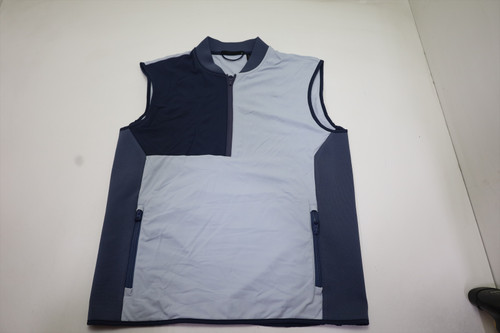 Greyson Golf Half Zip Vest Mens Size Medium Grey/Navy Regular 988A 1261680 New Greyson Golf Half Zip Vest Mens Size Medium Grey/Navy Regular 988A 1261680 New