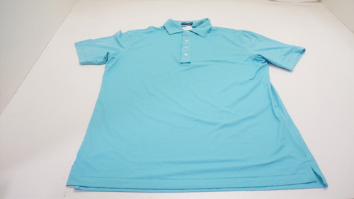 Peter Millar Golf Pattern Polo Mens Size Medium Aqua 1027A 01236417 New Peter Millar Golf Pattern Polo Mens Size Medium Aqua 1027A 01236417 New