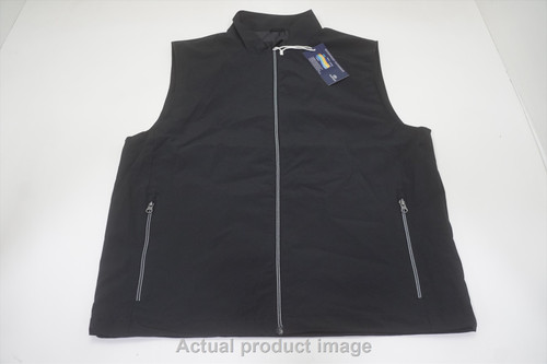 Vantage Golf Full Zip Vest Mens Size Large Black Regular 845B 01088319 New Vantage Golf Full Zip Vest Mens Size Large Black Regular 845B 01088319 New