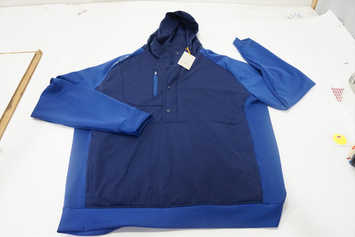 Peter Millar Weld Half Snap Hoodie Jacket Mens Medium NAVY 998C 01224241 New Peter Millar Weld Half Snap Hoodie Jacket Mens Medium NAVY 998C 01224241 New