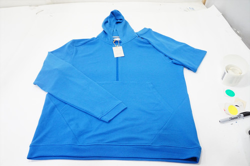 Peter Millar Hoodie-Half Zip Sweater Mens Size Medium MAKO BLUE 984B 1214040 New Peter Millar Hoodie-Half Zip Sweater Mens Size Medium MAKO BLUE 984B 1214040 New
