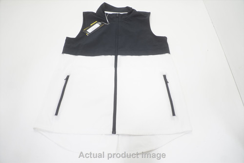 Under Armour Golf Loose Full Zip Wind Vest Womens Medium Black/White 779B New Under Armour Golf Loose Full Zip Wind Vest Womens Medium Black/White 779B New