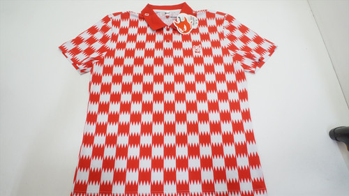 Waac Golf Checked Polo Mens Size 1 Red/White Regular 1028C 01238393 New Waac Golf Checked Polo Mens Size 1 Red/White Regular 1028C 01238393 New
