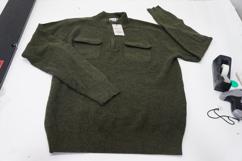 Peter Millar Merino Wool Sweater Mens Medium OLVBR 1/4 Zip 996A 01219871 Peter Millar Merino Wool Sweater Mens Medium OLVBR 1/4 Zip 996A 01219871
