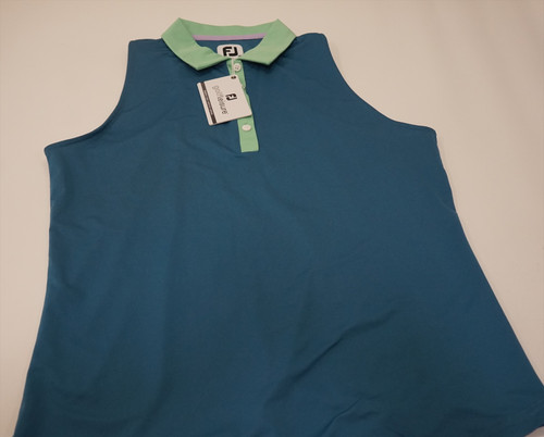FootJoy W Color Blk Rcrbk Tank Polo Womens Size Medium T/Mnt 960E 01201728 New FootJoy W Color Blk Rcrbk Tank Polo Womens Size Medium T/Mnt 960E 01201728 New
