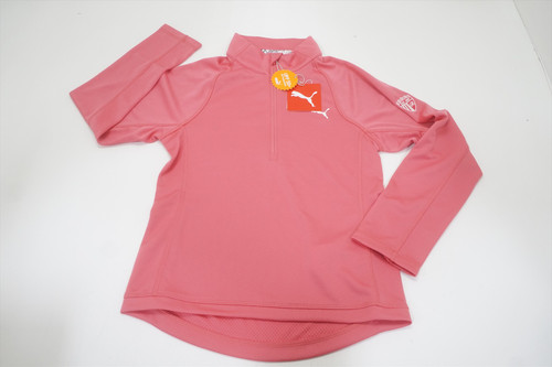 Puma Golf 1/4 Zip Pullover  Girls Size  Medium Rose Regular 864A 01110583 New