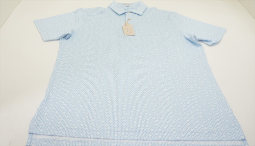 Peter Millar Golf Pattern Polo Mens Size Medium White 1027A 01236420 New Peter Millar Golf Pattern Polo Mens Size Medium White 1027A 01236420 New
