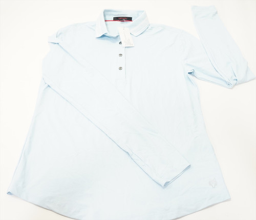 Greyson Scarlett Long Sleeve Polo Womens Small Mineral Mist 971A 01208097 New Greyson Scarlett Long Sleeve Polo Womens Small Mineral Mist 971A 01208097 New