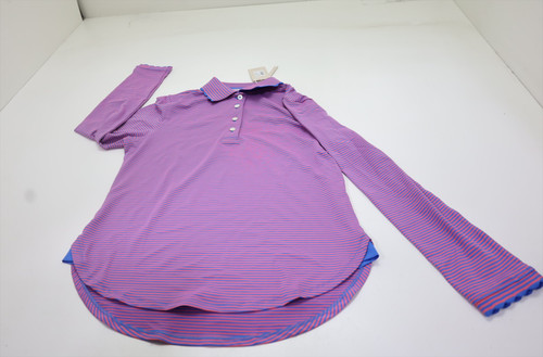 Peter Millar Vista Stripe Opal Stretch Jersey Polo Womens Small 950B 01248179 Peter Millar Vista Stripe Opal Stretch Jersey Polo Womens Small 950B 01248179