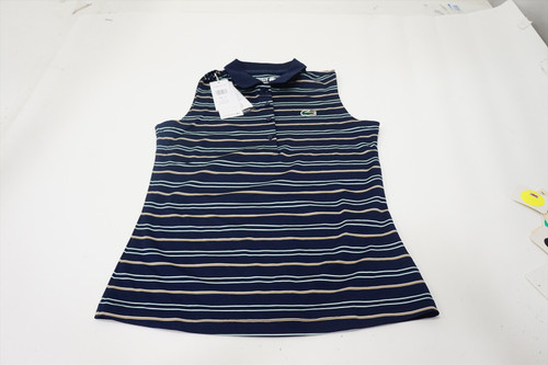 Lacoste Golf Sleeveless Polo Womens Size 34 Navy Regular 986A 01215631 New Lacoste Golf Sleeveless Polo Womens Size 34 Navy Regular 986A 01215631 New