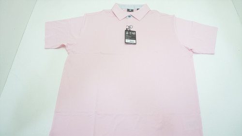 FootJoy Sold w/Microstripe Trim Lisle Polo Mens Large Light Pink 1008C 01228674 FootJoy Sold w/Microstripe Trim Lisle Polo Mens Large Light Pink 1008C 01228674