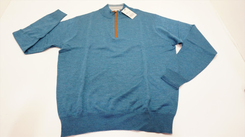 Peter Millar Crown Soft Suede Trim 80% Merino Wool Sweater Mens Medium 905B 01165348 Peter Millar Crown Soft Suede Trim 80% Merino Wool Sweater Mens Medium 905B 01165348