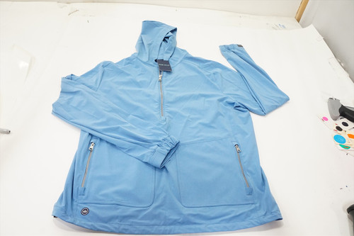 Peter Millar Quest Hoodie Pullover Mens Size Medium Brook Blue 991D 01219163 New Peter Millar Quest Hoodie Pullover Mens Size Medium Brook Blue 991D 01219163 New