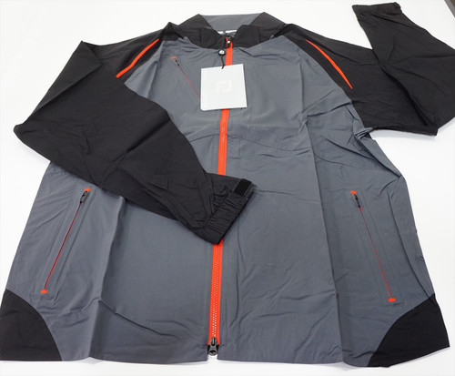 FootJoy Dry Joy Select Jacket Mens Large Black/Charcoal/Red 969A 01205975 New FootJoy Dry Joy Select Jacket Mens Large Black/Charcoal/Red 969A 01205975 New