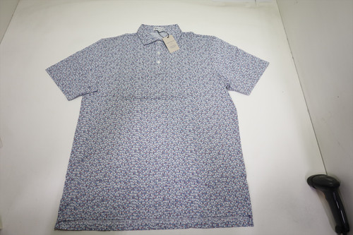 Peter Millar Golf Pattern Polo Mens Size Medium WHITE 1050C 01268097 New Peter Millar Golf Pattern Polo Mens Size Medium WHITE 1050C 01268097 New