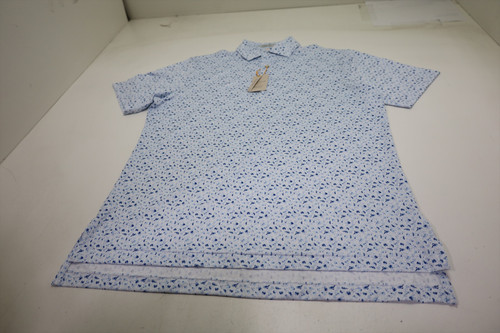 Peter Millar Golf Pattern Polo Mens Size Medium WHITE 600C 01268446 New Peter Millar Golf Pattern Polo Mens Size Medium WHITE 600C 01268446 New