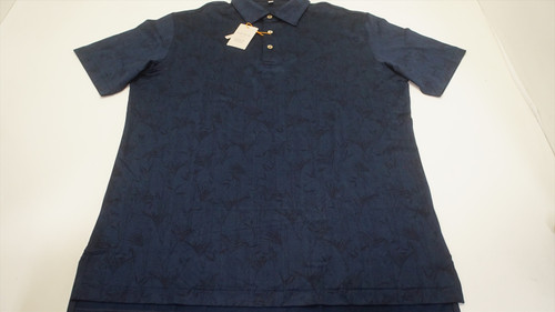Peter Millar Bamboo BotanicalJersey Polo Mens Medium NAVY 1004A 01226558 New Peter Millar Bamboo BotanicalJersey Polo Mens Medium NAVY 1004A 01226558 New