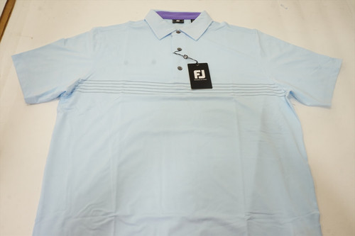 FootJoy ENG Pinstripe Lisle Polo Mens Size Large Mist 1008B 01228999 1228999 New FootJoy ENG Pinstripe Lisle Polo Mens Size Large Mist 1008B 01228999 1228999 New