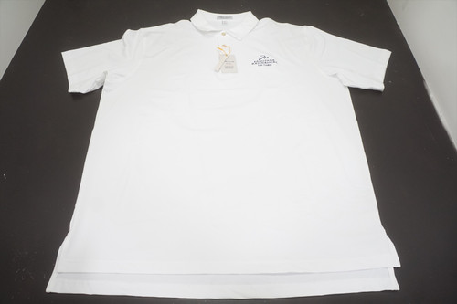Peter Millar Solid Jersey (Sean Self Collar) Polo Mens XL White 852C 1097248 New Peter Millar Solid Jersey (Sean Self Collar) Polo Mens XL White 852C 1097248 New