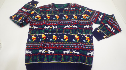 Johnnie-O Merino Wool Sweater Mens Medium Navy/Green Crewneck 983C 01214792 New Johnnie-O Merino Wool Sweater Mens Medium Navy/Green Crewneck 983C 01214792 New