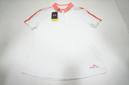 Under Armour Golf Willow Fork Polo Womens Size Large White 854A 01099652 New Under Armour Golf Willow Fork Polo Womens Size Large White 854A 01099652 New