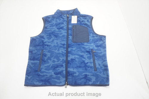 Peter Millar Micro Shearling Fleece Vest Mens Medium Atlantic Blue 769B 1018655 Peter Millar Micro Shearling Fleece Vest Mens Medium Atlantic Blue 769B 1018655