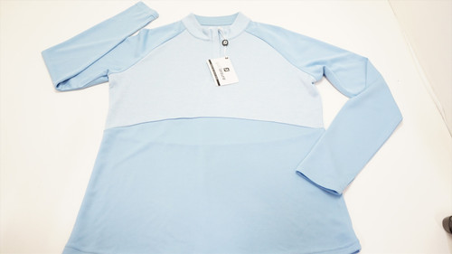 FootJoy Heather Block Midplayer Pullover Womens Medium Blue 925B 01176897 FootJoy Heather Block Midplayer Pullover Womens Medium Blue 925B 01176897