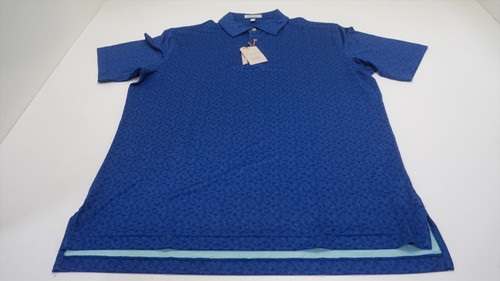 Peter Millar Golf Pattern Polo Mens Size Medium Sport Navy 1027A 01236406 New Peter Millar Golf Pattern Polo Mens Size Medium Sport Navy 1027A 01236406 New