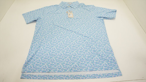 Peter Millar Golf Summer Comfort Polo Mens Size Medium White 1022A 01233812 New