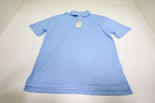 Peter Millar Golf Polo Mens Size Medium COTTAGE BLUE Regular 1006D 01280089 Peter Millar Golf Polo Mens Size Medium COTTAGE BLUE Regular 1006D 01280089