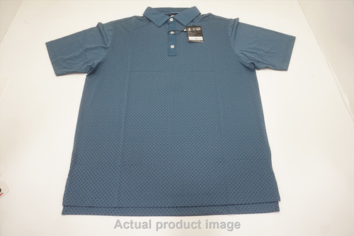 NEW FootJoy Golf Diamond Dot Print Lisle Polo Mens Size Large Ink 814E 01061956 NEW FootJoy Golf Diamond Dot Print Lisle Polo Mens Size Large Ink 814E 01061956