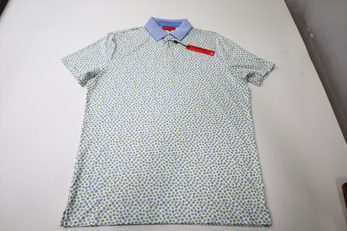 NEW Redvanly Golf Polo Mens Size Medium Bright White/Black 694A 01280643 NEW Redvanly Golf Polo Mens Size Medium Bright White/Black 694A 01280643
