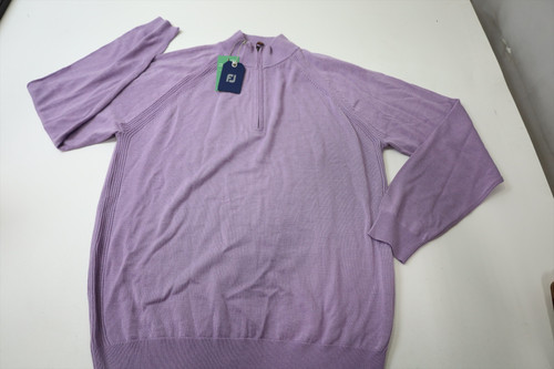 FootJoy half Zip Sweater Mens Large Heather Lavender 1004F 01280334 FootJoy half Zip Sweater Mens Large Heather Lavender 1004F 01280334