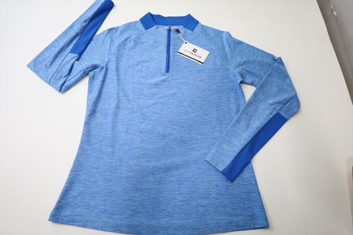 New FootJoy 1/4 Zip SpaceDye Midlayer Pullover Womens Small Bk/Aq 1003F 01280340 New FootJoy 1/4 Zip SpaceDye Midlayer Pullover Womens Small Bk/Aq 1003F 01280340