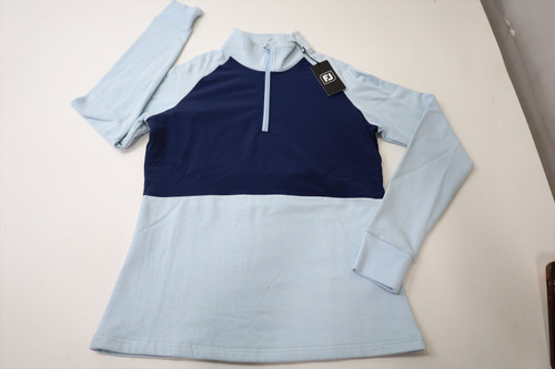 New FootJoy Cozy Midlayer Pullover Womens Size Small WHITE/SKYWY 1003F 01280342 New FootJoy Cozy Midlayer Pullover Womens Size Small WHITE/SKYWY 1003F 01280342
