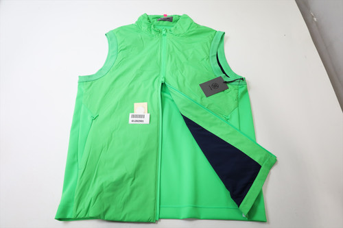 New G/Fore Golf Full Zip Vest Mens Size Medium LIME Regular 682B