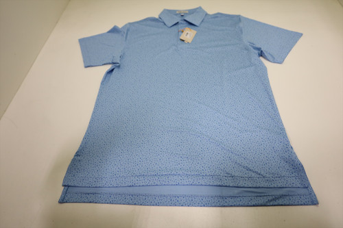 Peter Millar Golf Pattern Polo Mens Size Medium COTTAGE BLUE 779C New 01288681 Peter Millar Golf Pattern Polo Mens Size Medium COTTAGE BLUE 779C New 01288681