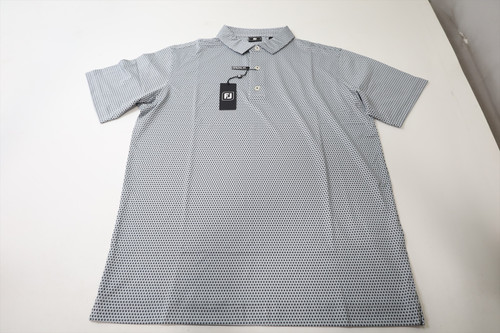 FootJoy AF Stellar Print Polo Mens Size Large Grey/White/Black 870C New 01293082 FootJoy AF Stellar Print Polo Mens Size Large Grey/White/Black 870C New 01293082
