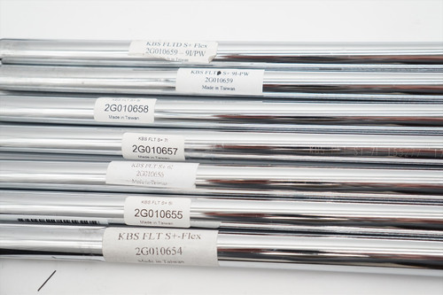 KBS TOUR FLT 125 S+フレックス シャフト New KBS Tour FLT 125 S+ Stiff+ 4-PW Iron Shaft Set Uncut