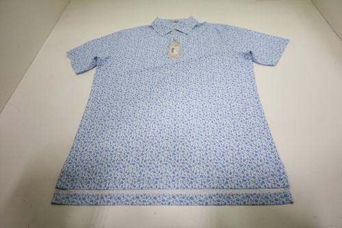 Peter Millar Golf Pattern Polo Mens Size Medium WHITE 920C New 01298766 Peter Millar Golf Pattern Polo Mens Size Medium WHITE 920C New 01298766