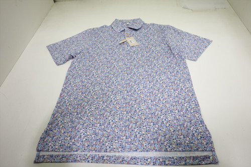 Peter Millar Golf Pattern Polo Mens Size Medium White 925D New 01298819 Peter Millar Golf Pattern Polo Mens Size Medium White 925D New 01298819