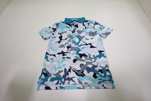 Greyson Golf Pattern Polo Boys Size Medium Cyano Regular 953E New 01298189 Greyson Golf Pattern Polo Boys Size Medium Cyano Regular 953E New 01298189