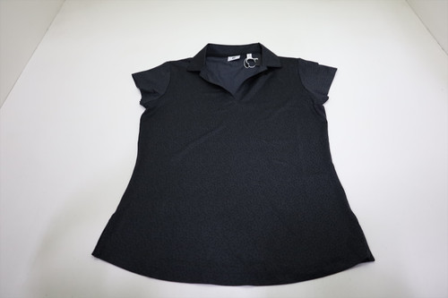 FootJoy Golf CAP SLV PRNT Polo Womens Size Small Black 936E New 01301430 FootJoy Golf CAP SLV PRNT Polo Womens Size Small Black 936E New 01301430
